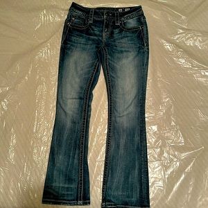 Miss Me Jeans-size 26 with 29” inseam; no holes; tears, or rips.